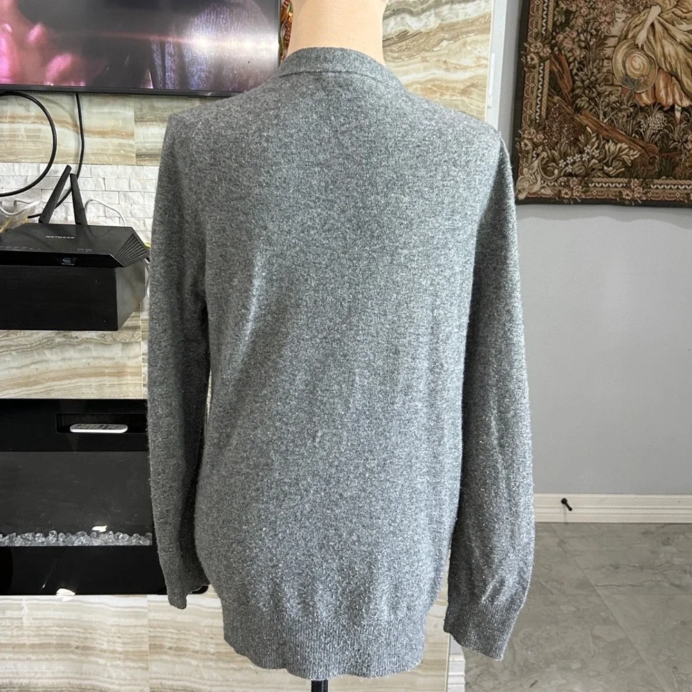 J.Crew Cashmere Blend Cardigan Sweater Womens Small Gray Long Sleeve Button Up - Picture 3 of 7